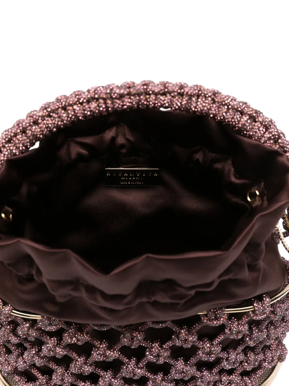 Rosantica Holli Nodi mini bucket-tas verfraaid met kralen Roze