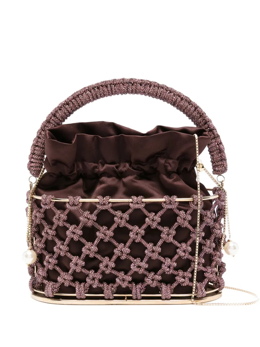 Rosantica mini Holli Nodi beaded-embellished bucket bag - ピンク Rosantica mini Holli Nodi beaded-embellished bucket bag - ピンク