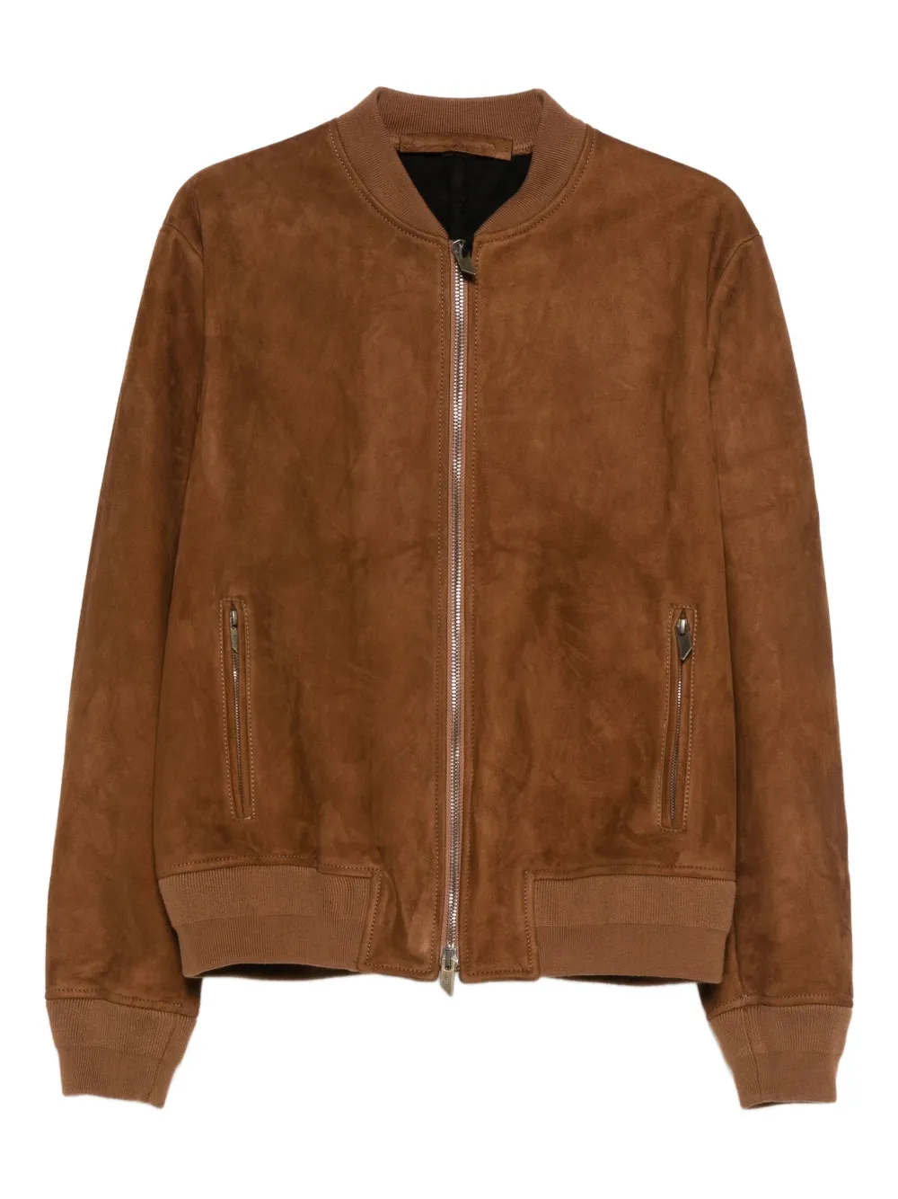 Salvatore Santoro chamarra bomber de piel con cierre | marrón | Image 1