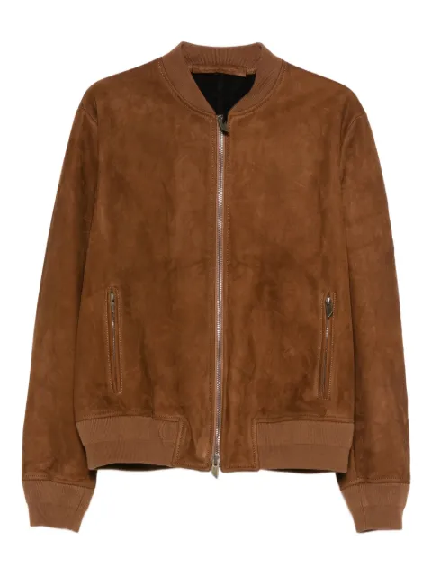 Salvatore Santoro chamarra bomber de piel con cierre