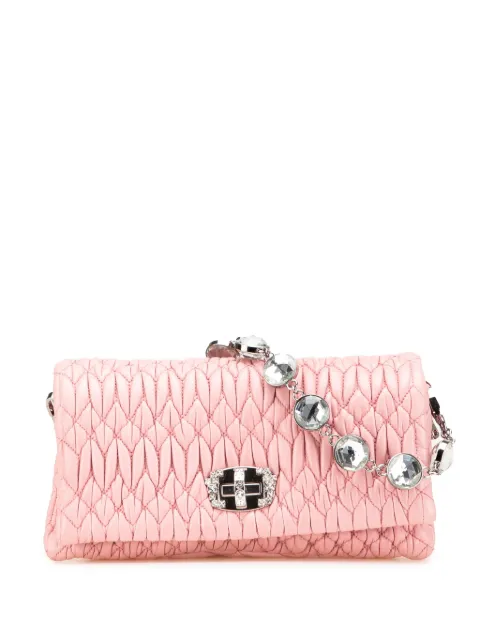 Miu Miu Pre-Owned 2010-2025 Matelasse Nappa Crystal Chain satchel