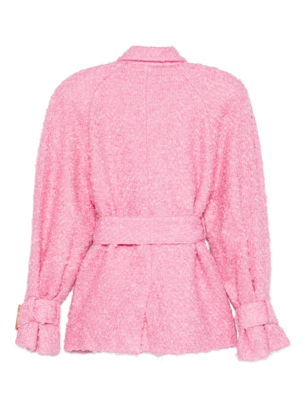 Rowen Rose Belted Double-breasted Jacket In Pink