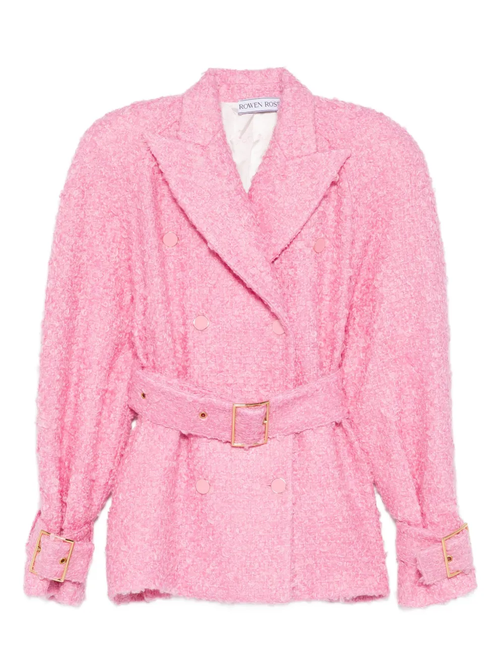 Rowen Rose belted double-breasted jacket | Pink | Image 1