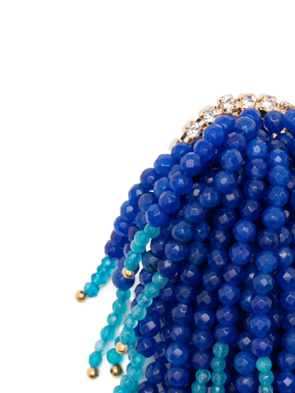 Rosantica beaded tassel earring - Blauw