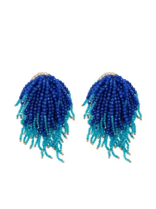 Rosantica ビーズ タッセル ピアス | ブルー | FARFETCH JP