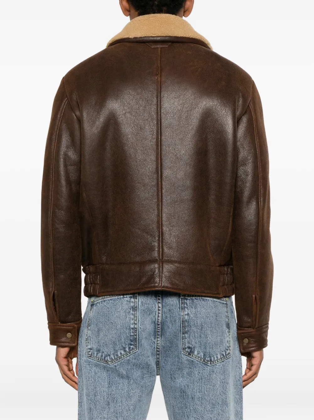 Salvatore Santoro Shearling-collar Jacket In Brown