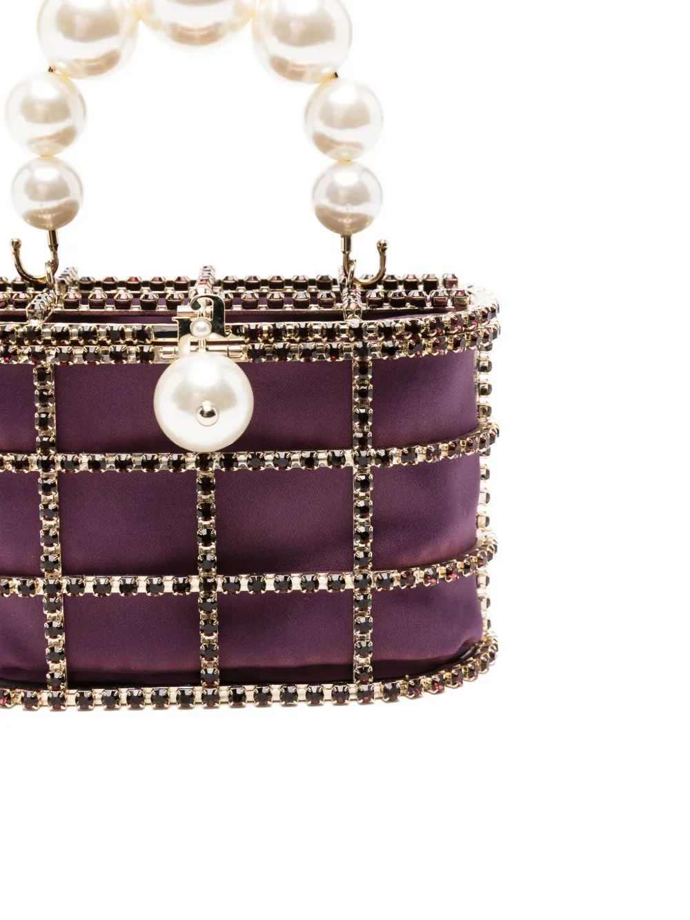 Rosantica Holli mini bucket-tas met kristallen Paars