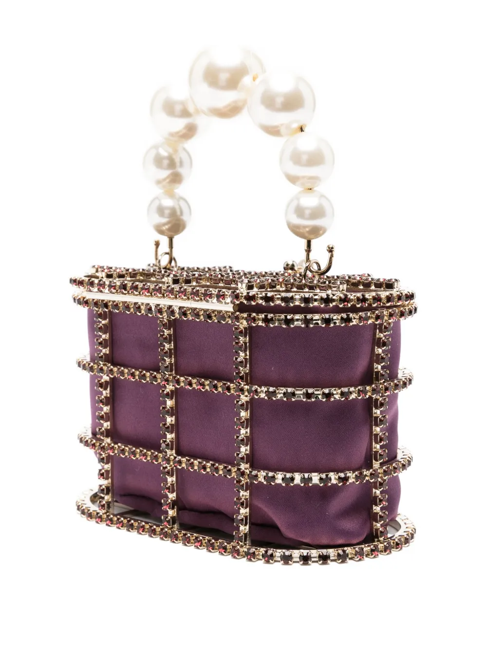 Rosantica Holli mini bucket-tas met kristallen Paars