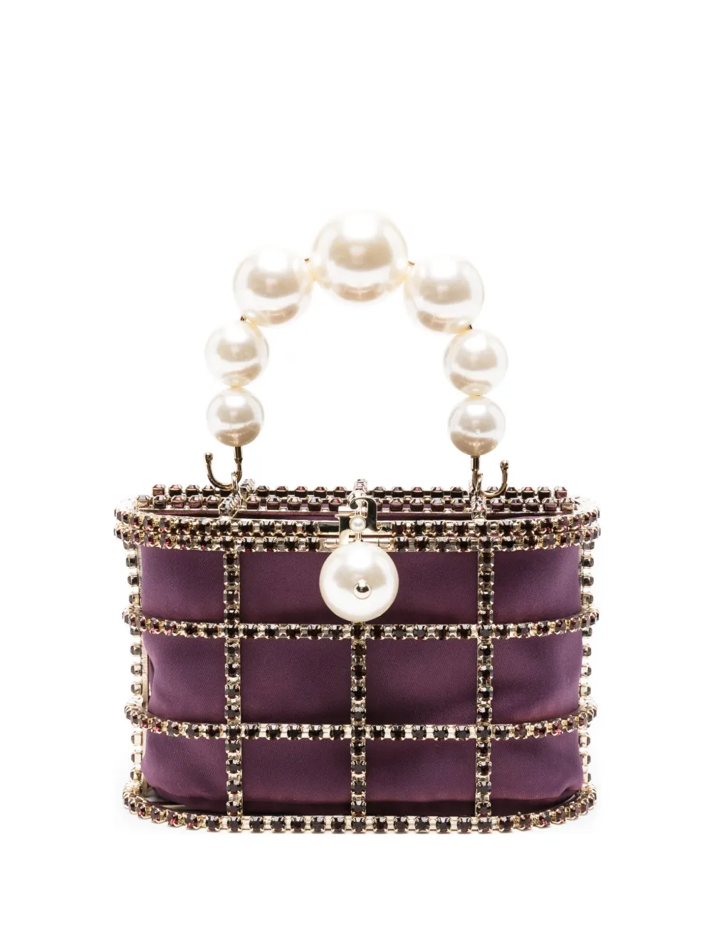 Rosantica Holli mini bucket-tas met kristallen Paars