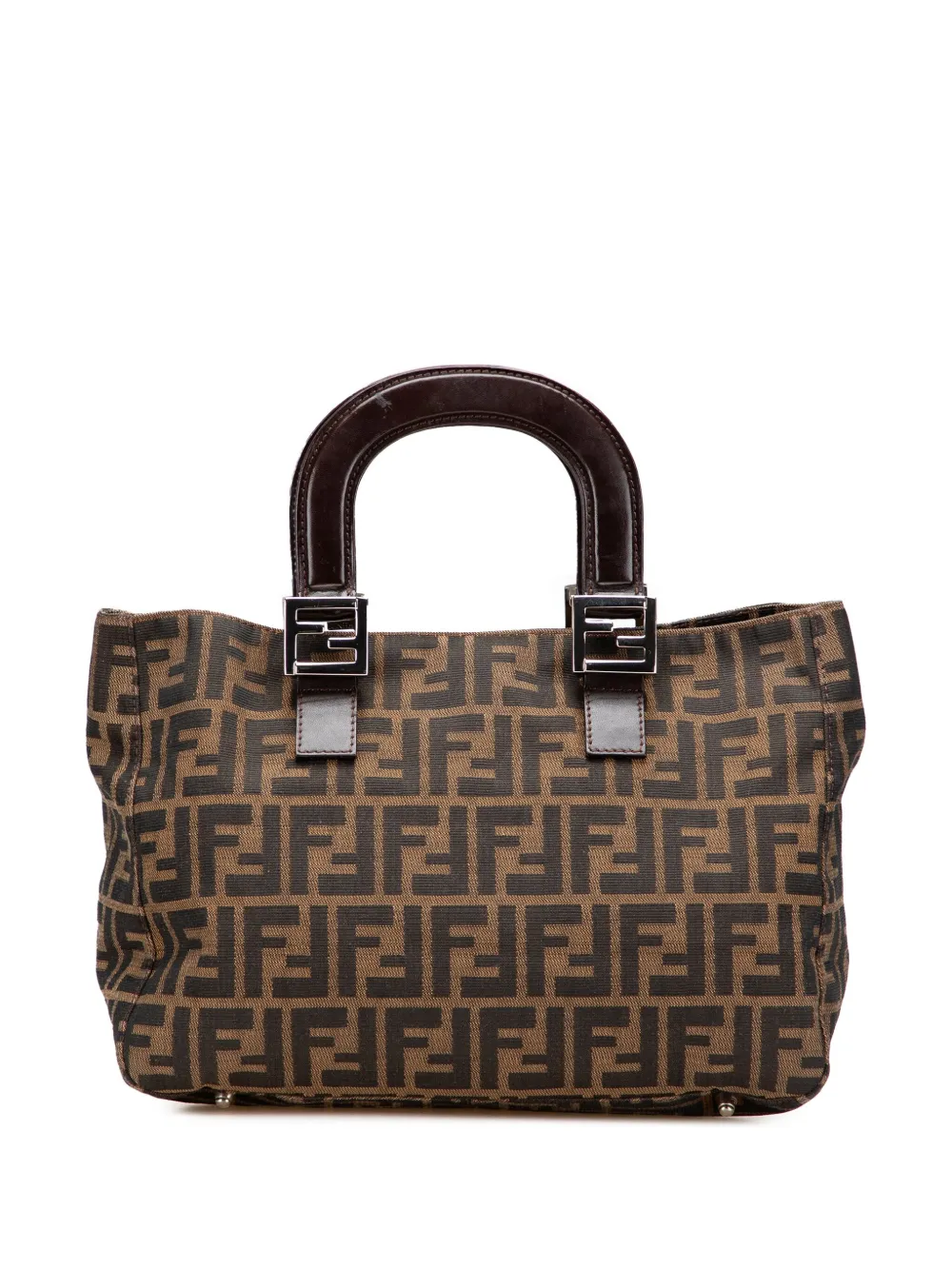 Fendi Pre-Owned 2000-2010 Small Zucca Canvas Twins tote bag | Brown | Image 1