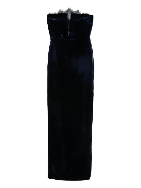 Roland Mouret vestido de terciopelo con ribete de encaje