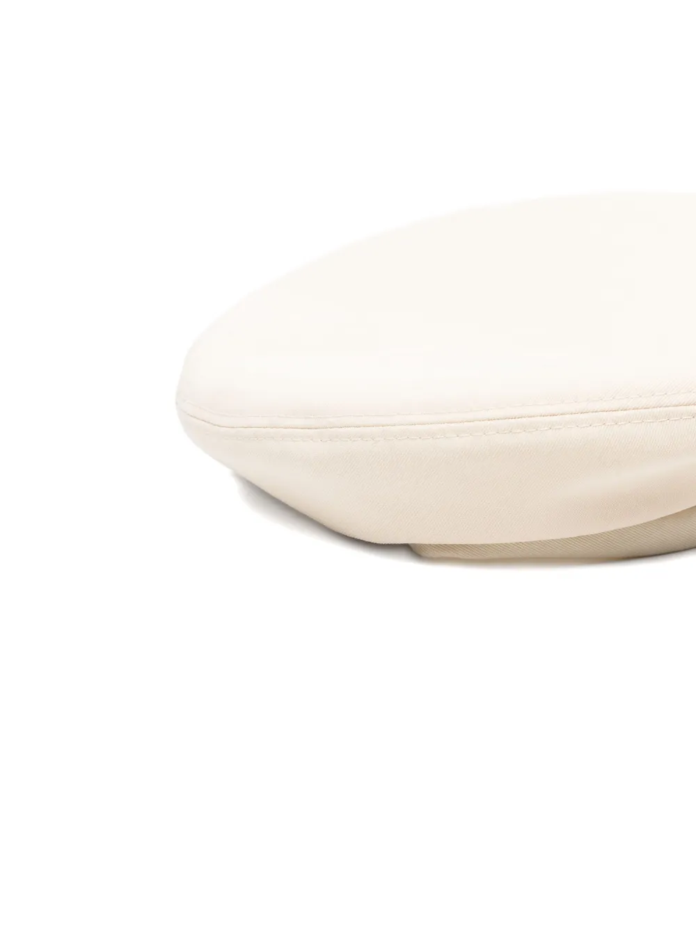 Rowen Rose Flat Leather Beret In White