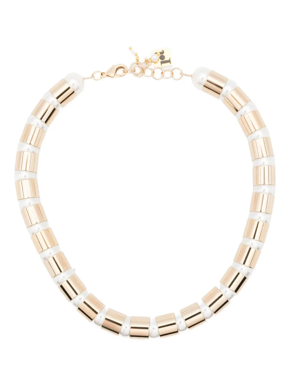 Rosantica Two-toned Bar Necklace In Gold