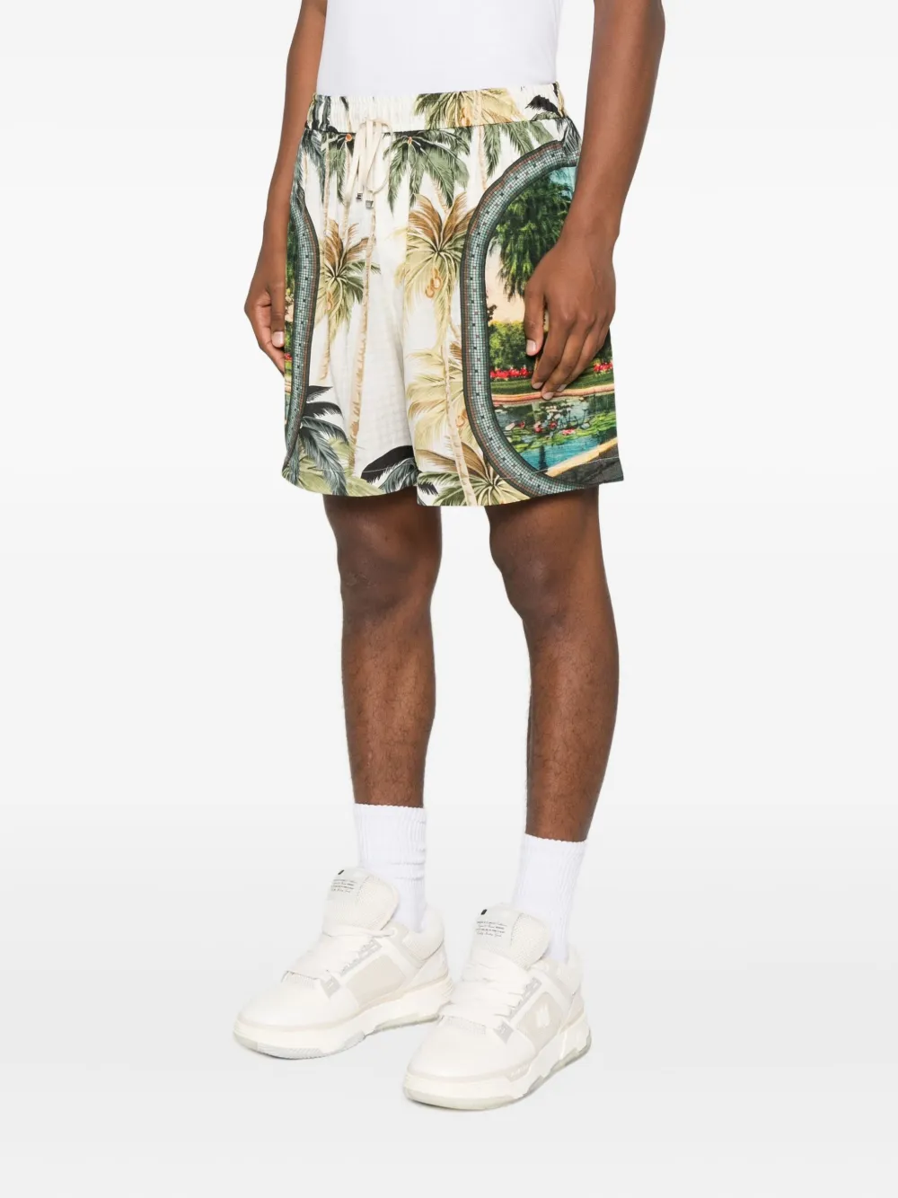 AMIRI mosaic-print shorts Beige