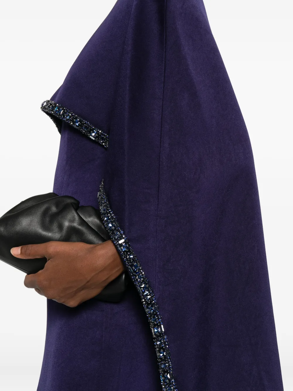 Roland Mouret Verfraaide jurk met cape Blauw