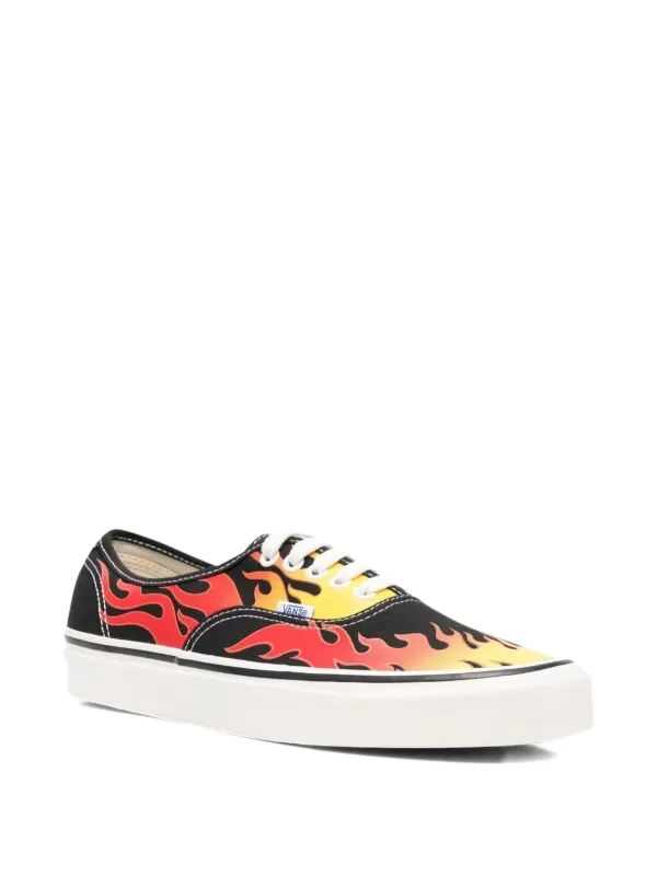 Vans Authentic 44 DX flame-print Sneakers | Black | FARFETCH JO