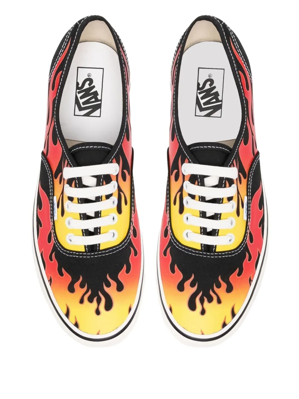 Vans Authentic 44 DX flame-print sneakers Zwart