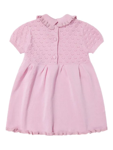 Emporio Armani Kids ruffled-collar knitted dress