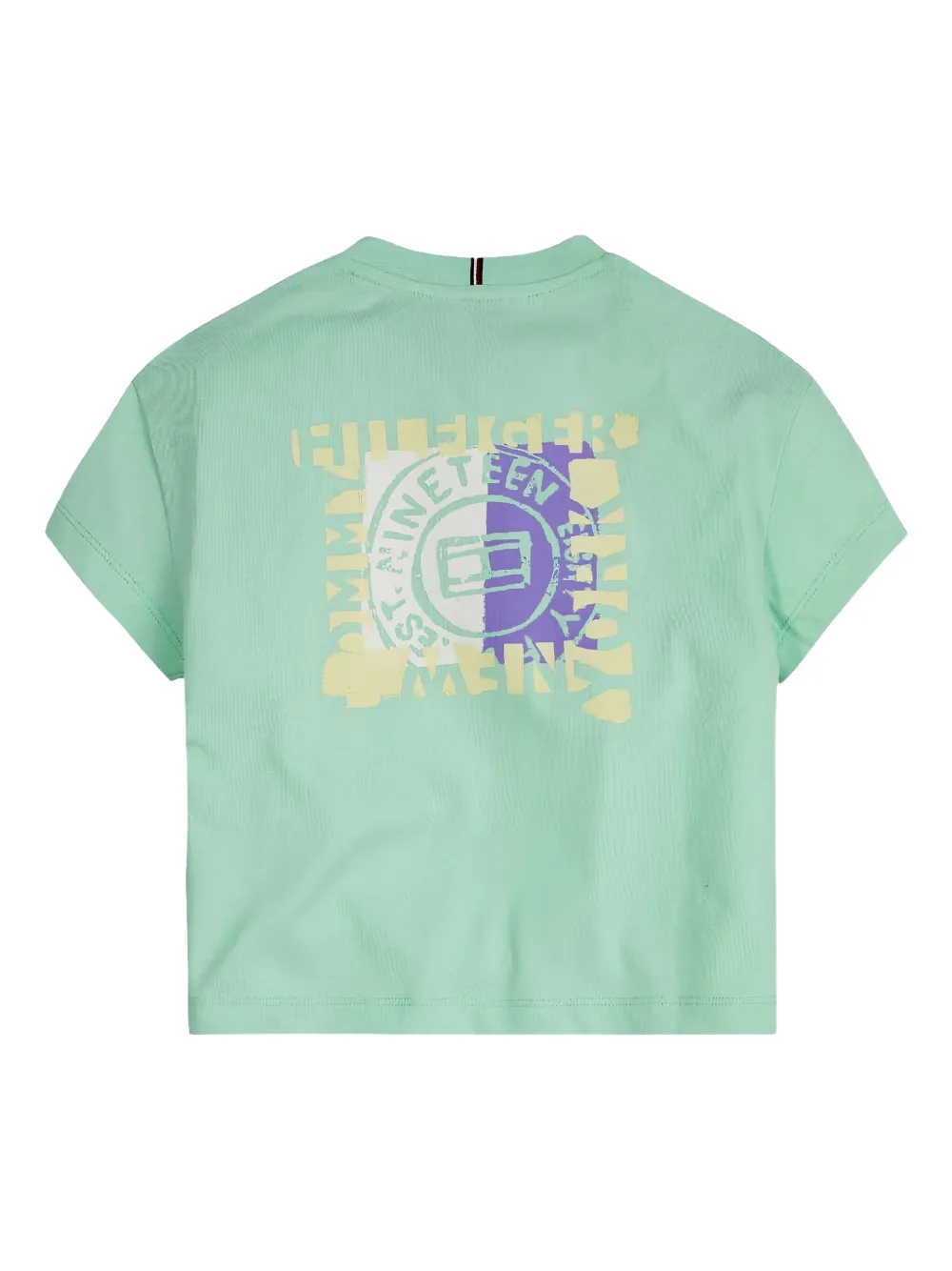 Tommy Hilfiger Junior T-shirt met ronde hals en grafische print Groen