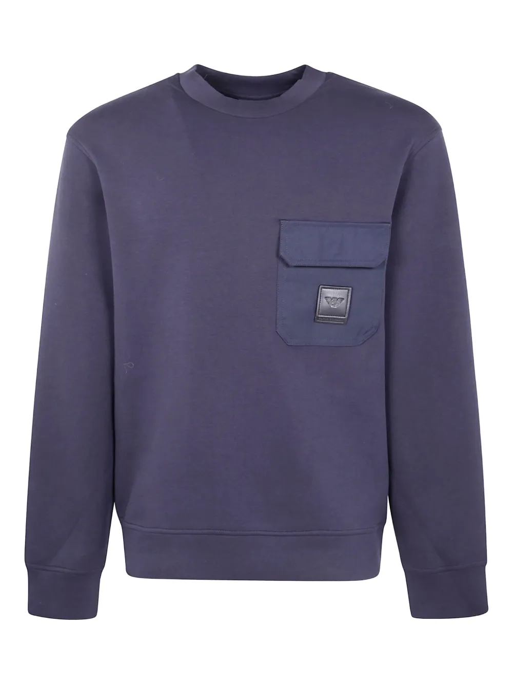 Emporio Armani patch-pocket cotton sweatshirt - Blu