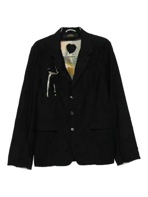 ARCHIVIO  J.M. Ribot rose-embellished three-button jacket