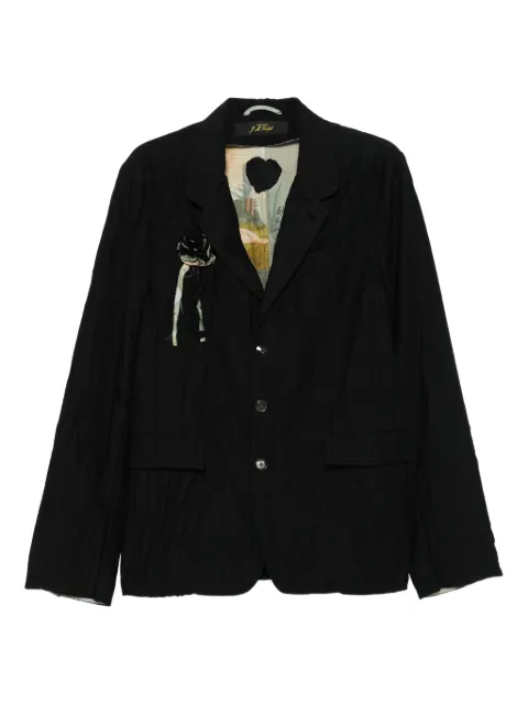 ARCHIVIO  J.M. Ribot rose-embellished three-button jacket