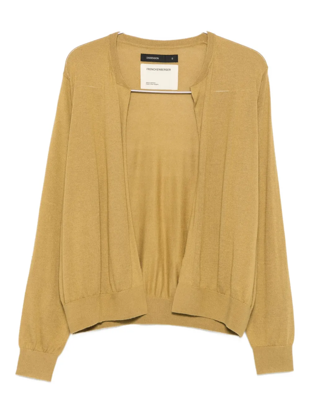 Frenckenberger Mini Open-front Cardigan In Brown