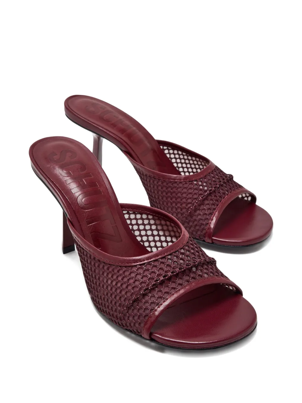 Schutz mesh-panel mule sandals Red