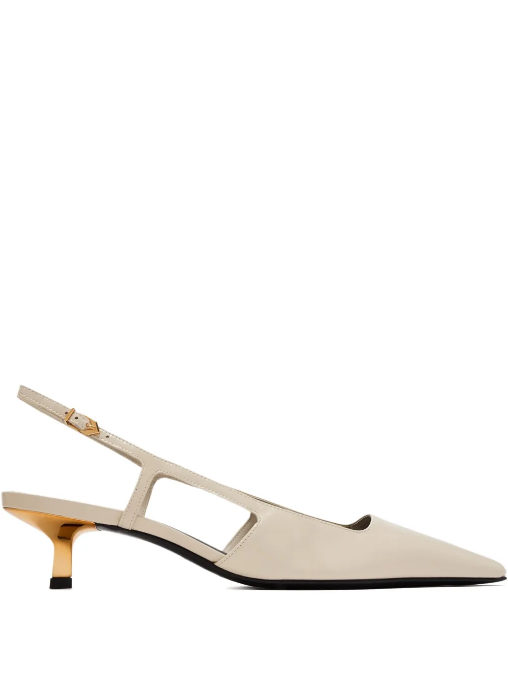 Schutz 40mm cut-out slingback pumps Neutrals