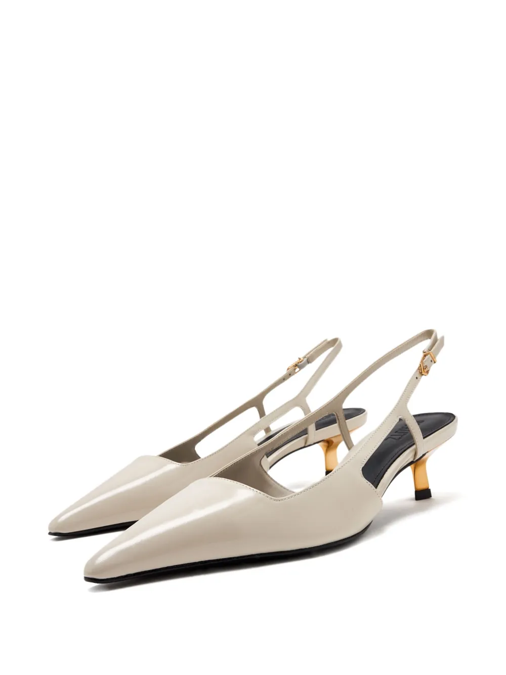 Schutz 40mm cut-out slingback pumps Neutrals