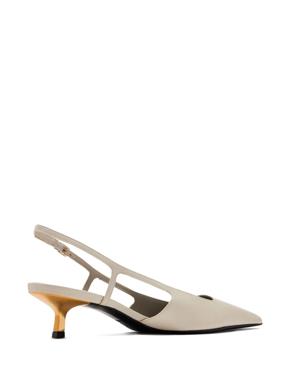 Schutz 40mm cut-out slingback pumps Neutrals