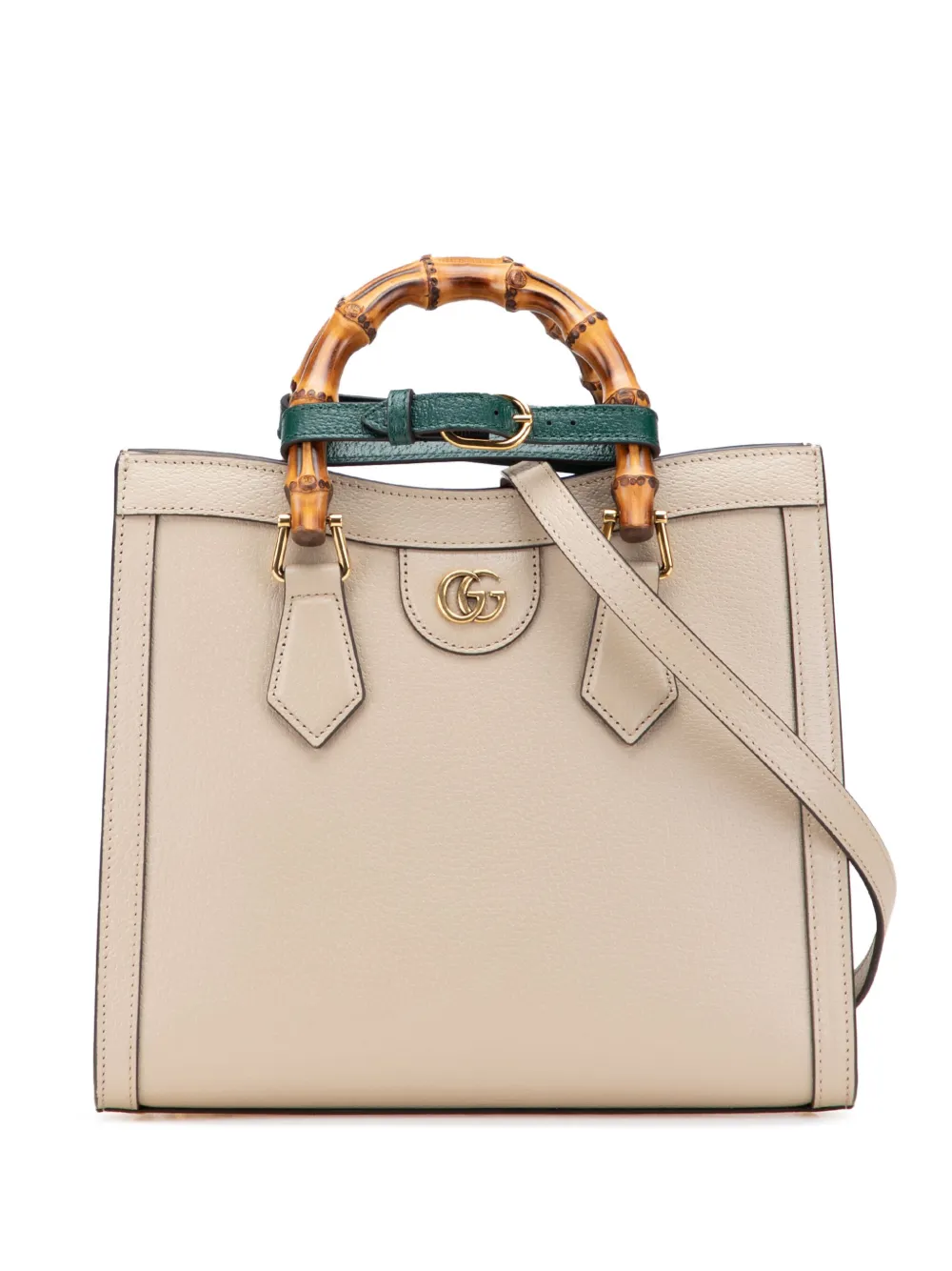Gucci Pre-Owned 2016-2025 スモール レザー バンブー ダイアナ サッチェルバッグ - ブラウン Gucci Pre-Owned 2016-2025 スモール レザー バンブー ダイアナ サッチェルバッグ - ブラウン