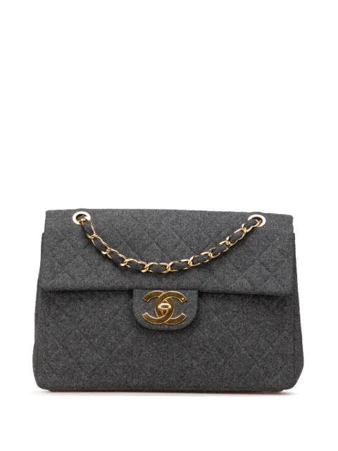 CHANEL Pre-Owned 1991-1994 Maxi XL Classic Wool Single Flap shoulder bag