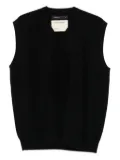 Frenckenberger sleeveless open-front cardigan - Black