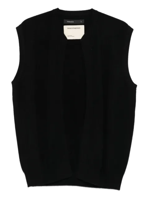 Frenckenberger sleeveless open-front cardigan