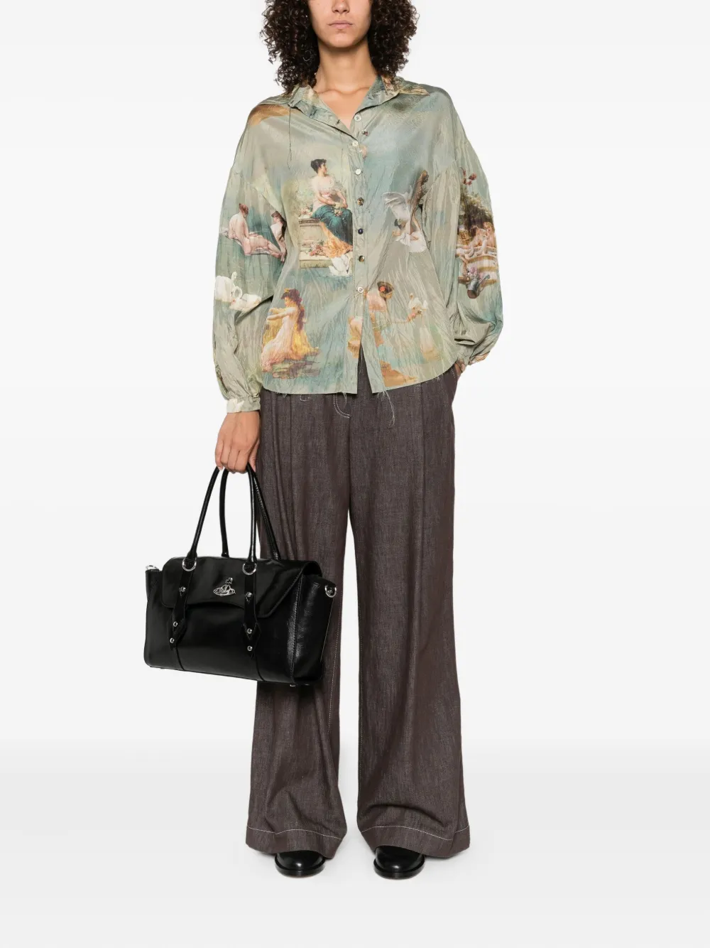 ARCHIVIO  J.M. Ribot top de seda con cisnes estampados | Camisas | Image 2