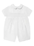 Sarah Louise Peter Pan-collar romper - White