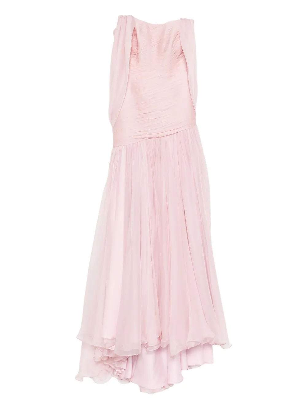 M.Marquise Adelina geplooide strapless jurk Roze