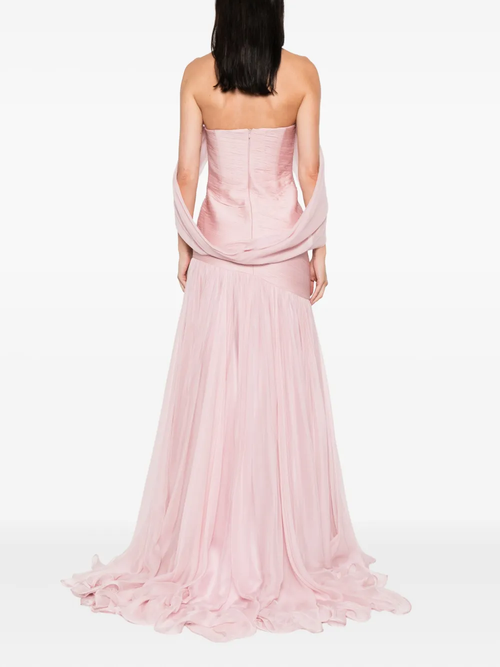 M.Marquise Adelina geplooide strapless jurk Roze