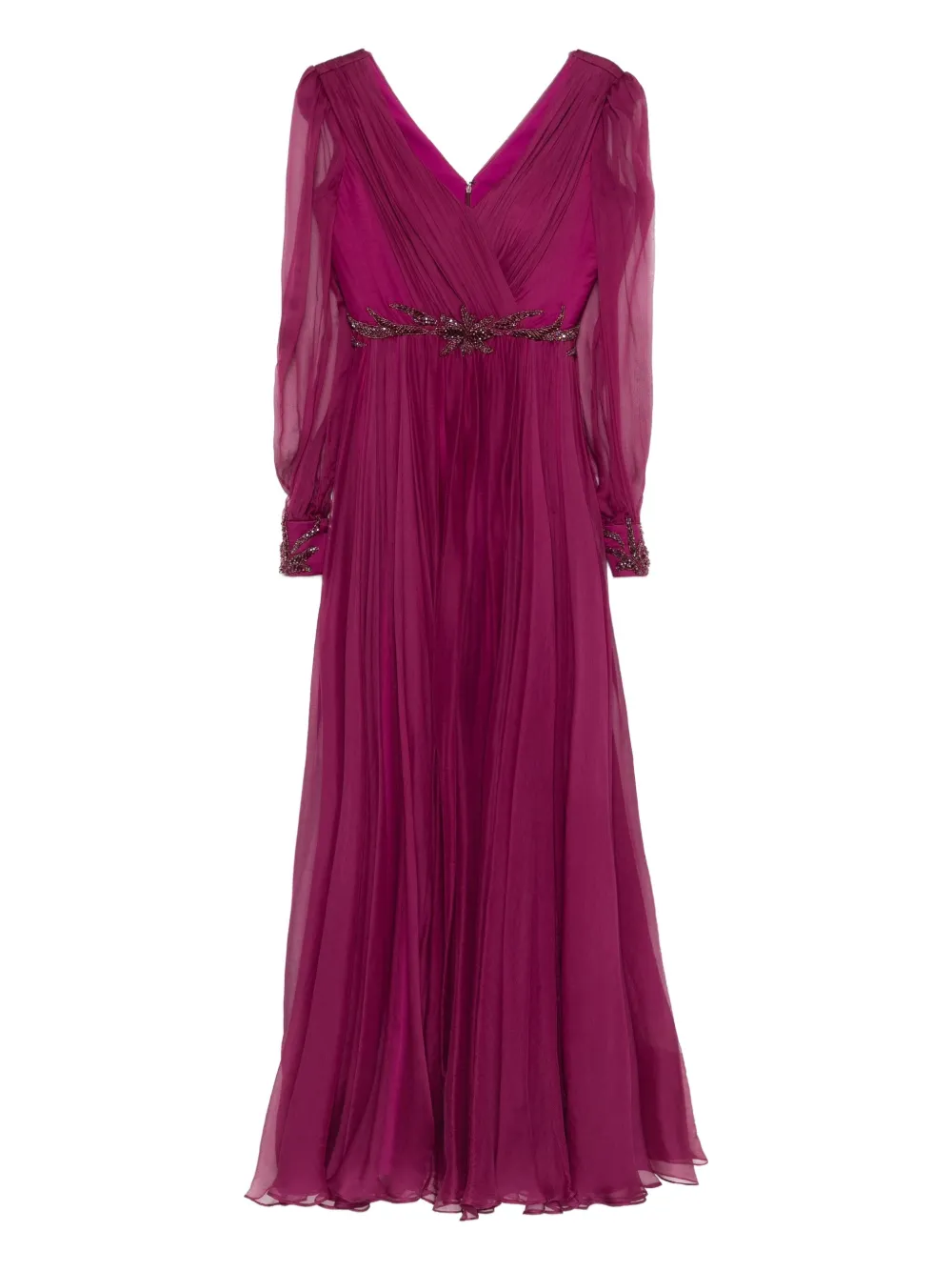 Michaela embellished pleated dress