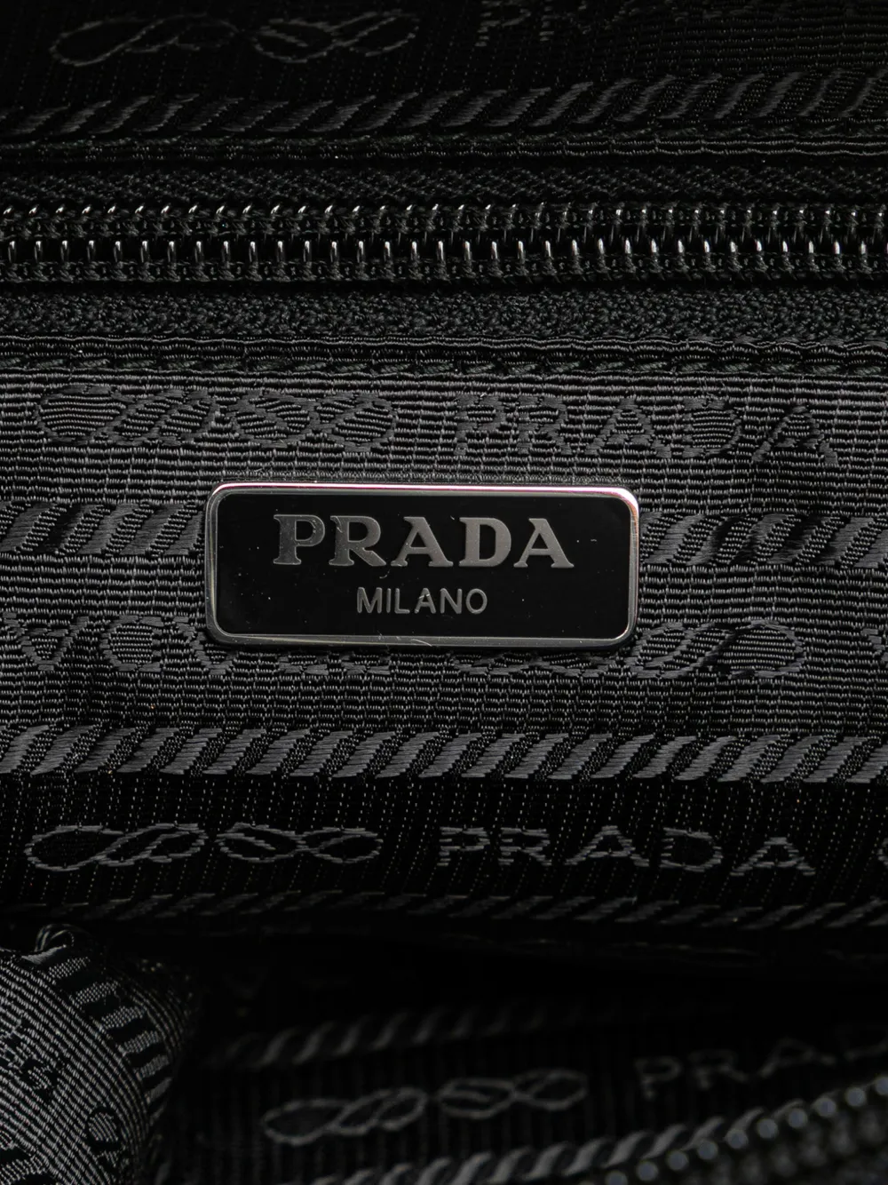 Pre-owned Prada 2000-2013 Small Tessuto Saint Palm Cosmetic Pouch