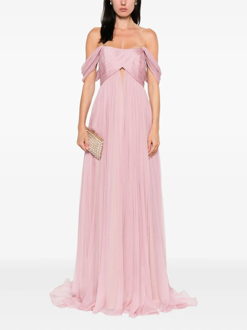 M.Marquise Sylvie geplooide jurk met sweetheart hals Roze