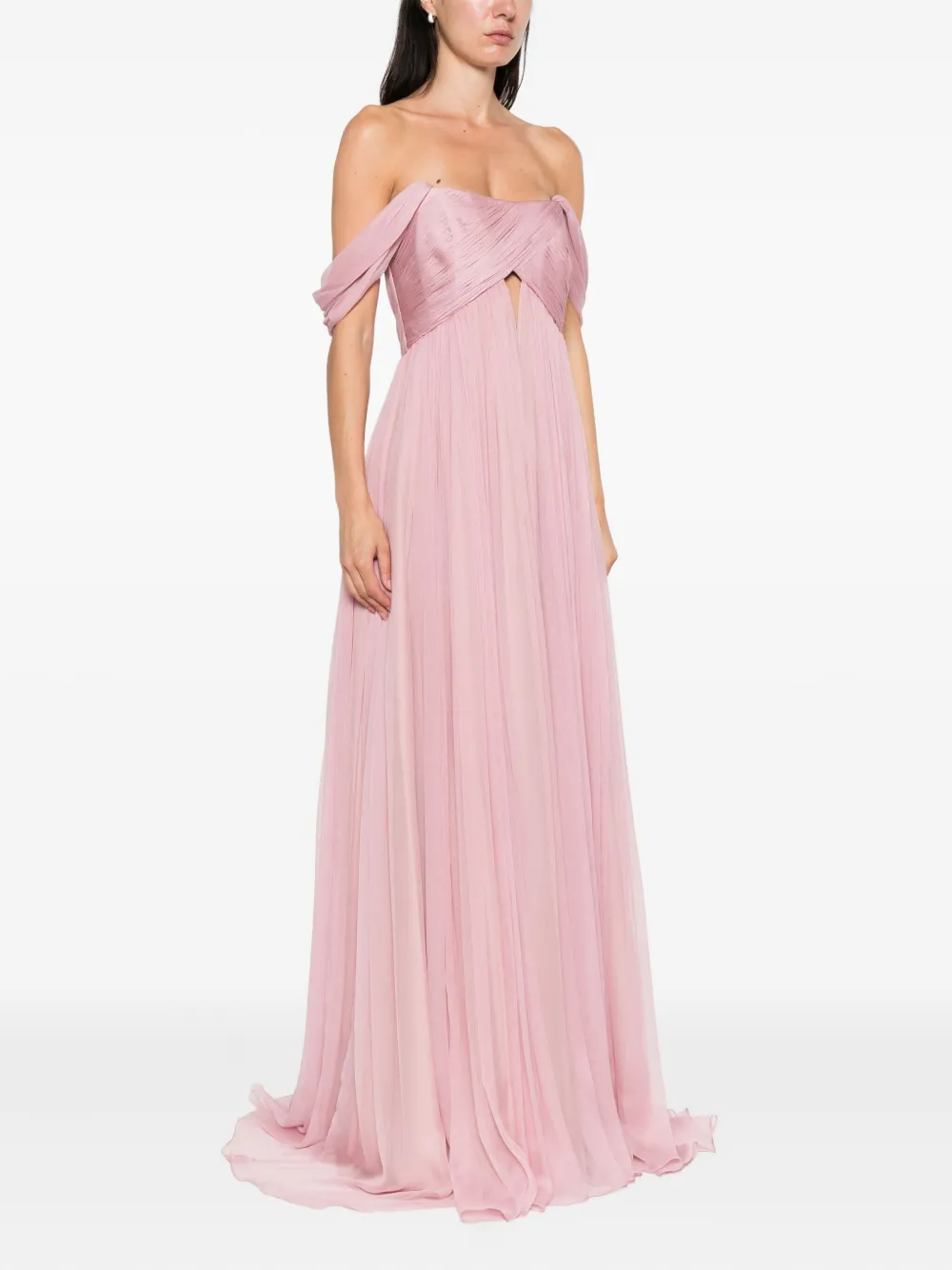 M.Marquise Sylvie geplooide jurk met sweetheart hals Roze