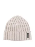 Emporio Armani ribbed cashmere-wool beanie - Neutrals