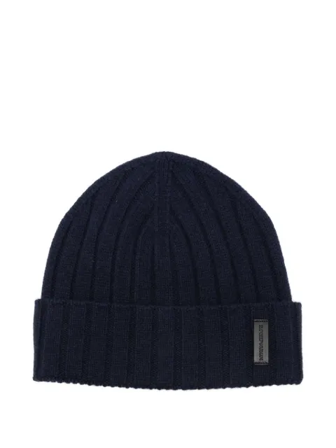 Emporio Armani ribbed cashmere beanie
