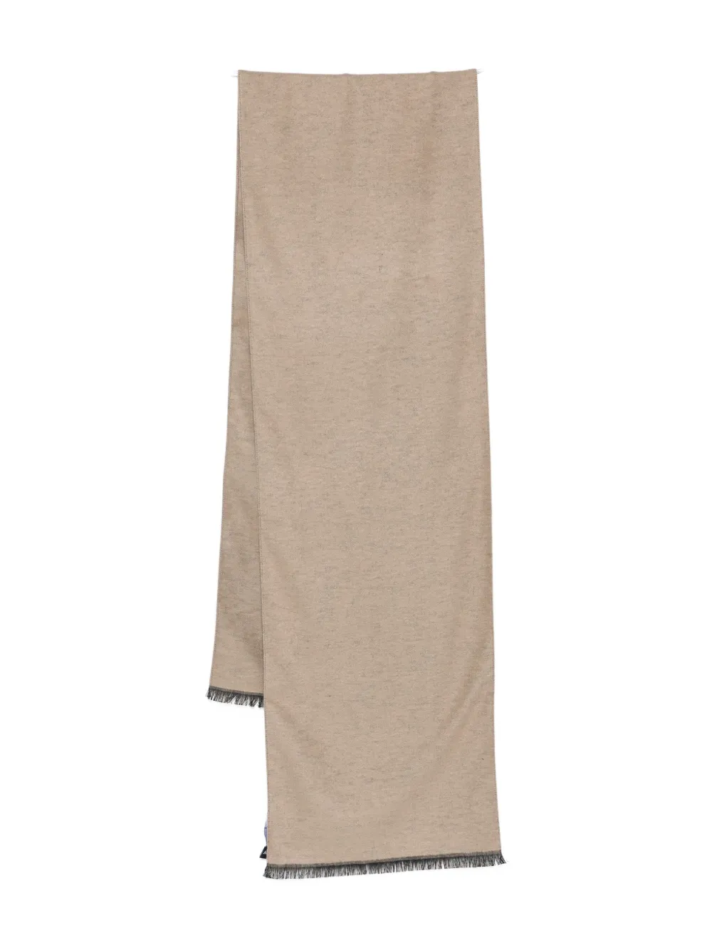 Emporio Armani Petite Scarf With Fringed Edges And Soft Texture In Brown
