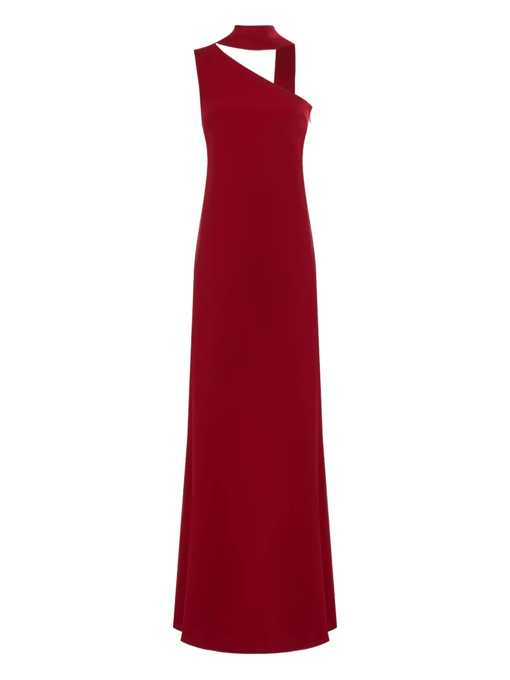 Taller Marmo Caroline one-shoulder fringe dress Rood