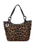 Fendi Pre-Owned 2010-2025 Leopard Print Chef Canvas handbag - Brown