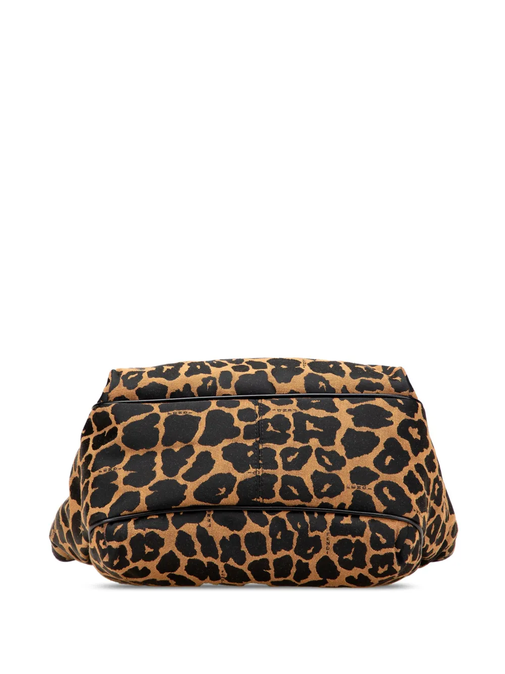 Pre-owned Fendi 2010-2025 Leopard Print Chef Canvas Handbag