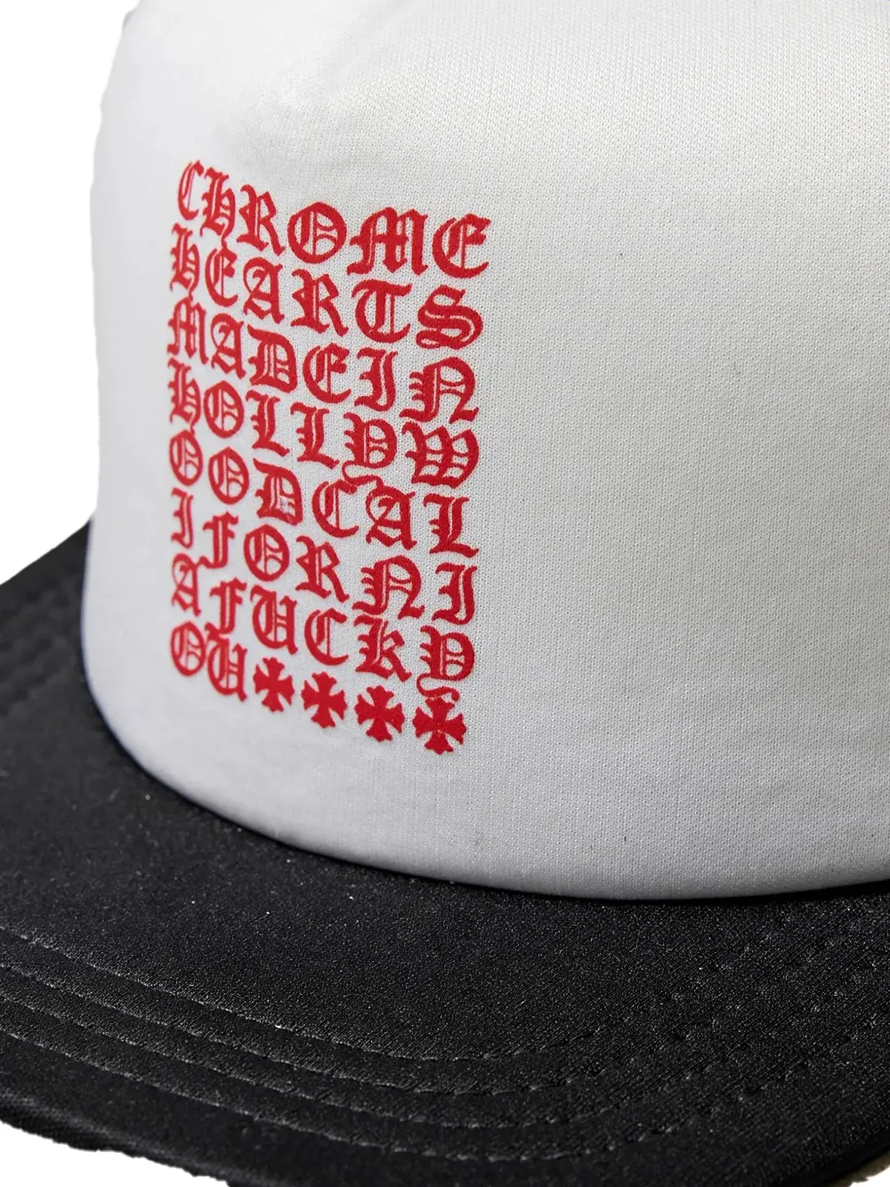 Chrome Hearts Eyechart truckerpet - Zwart